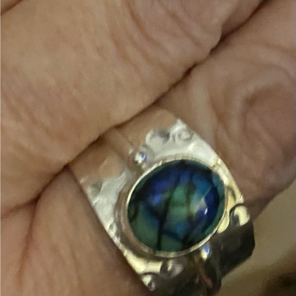 SALE! 925 Sterling Silver Ring with Monarch Opal Gemstone (size 12) - Picture 8 of 8